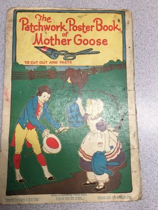 Vintage The Patchwork Poster Book Of Mother Goose By Helene Nyce Saalfield 1927
