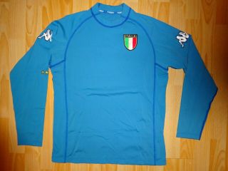 Vintage Kappa Italy Italia 2000 - 02 Home Long Sleeve Football Shirt Jersey Size L