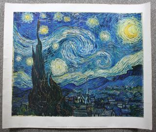 Starry Night Vintage 1972 Vincent Van Gogh Poster Museum Of Modern Art Poster