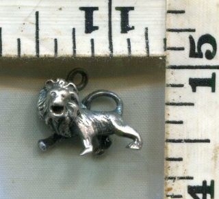 Vintage Sterling Bracelet Charm 78099 Another Old Circus Lion $16.  00
