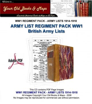 Royal Army Medical Corps Ramc Ww1 British Army Lists Cdrom