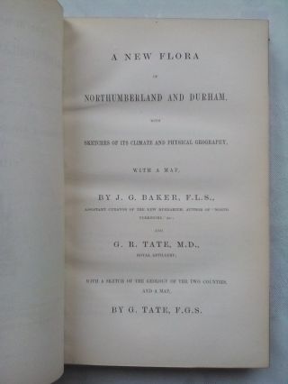 NATURAL HISTORY TRANSACTIONS OF NORTHUMBERLAND AND DURHAM.  ANTIQUE VOL II 1867 5