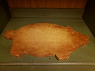 Vintage Wooden Pig Shaped Cutting Board,