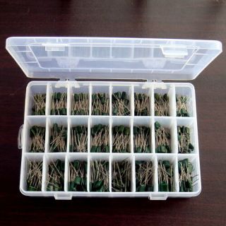 480pcs Polyester Film Capacitor Assorted Kit,  24values.
