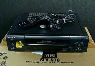 Sony Slv - N70 Hi - Fi Stereo Vhs Player Vcr Video Cassette Recorder W/ Remote