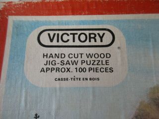 Vintage Victory Hand - Cut Wooden Jig Saw Puzzle King George VI Steam Engine Train 4