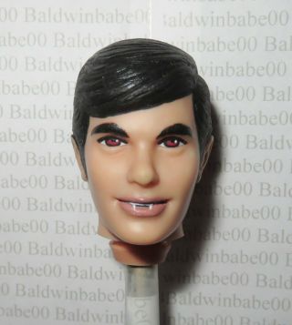 Head Only (c8 Vintage Raven 1968 Face Sculpt Ken Vampire Doll Head Ooak Repaint