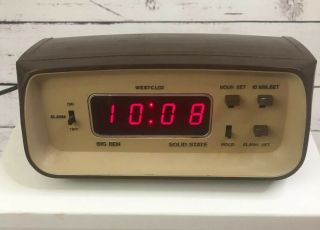 Vintage Westclox Big Ben Solid State Digital Alarm Clock 1974 Home Nostalgia