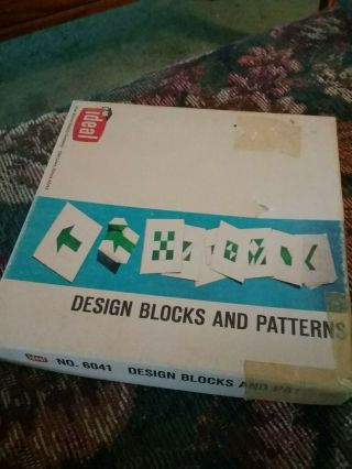 Vintage Set Design Blocks And Patterns Ideal No 6041 Learning School Supplies