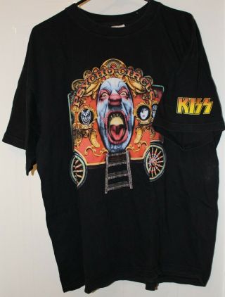 Kiss Psycho Circus Vintage Black Xl Shirt Usa