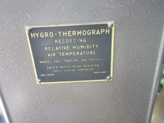 Vintage Friez Instruments Hygro Thermograph Model 594 Bendix Aviation Corp 2