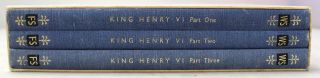 Folio Society - King Henry Vi Parts 1,  2 & 3 By Shakespeare 1967 Hardbacks - Sa3