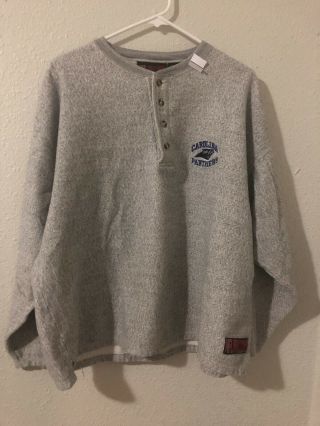 Vintage 1997 Carolina Panthers Crewneck Sweatshirt Size L Pro Player Nfl Gym Eqp