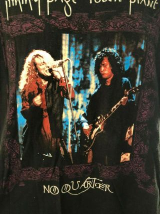 Vintage Jimmy Page Robert Plant No Quarter World Tour 1995 Concert T - Shirt Xl