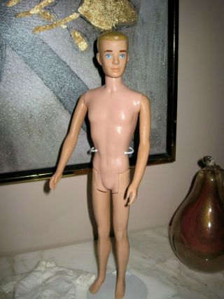 Vintage Barbie Bend Leg Ken Doll Blonde Shirt
