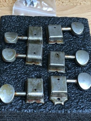 6 In Line Vintage Kluson Relic ' d Tuners fits Fender Stratocaster,  Telecaster 3