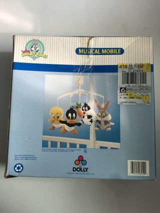Baby Looney Tunes Musical Mobile Crib Plush Sylvester Tweety Bugs Daffy VINTAGE 4