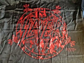 Vintage 1986 Slayer Flag Cloth Poster Wall Tapestry Banner Thrash Metal