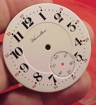 992 16s Hamilton Vintage Pocket Watch Porcelain Enamel Dial