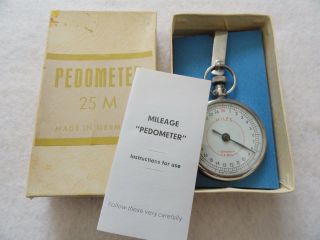 Made In Germany 25 M Vintage Pedometer With The Box - Problem