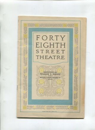 Vintage Broadway Theatre Playbill 13th Chair Margaret Wycherly 1917