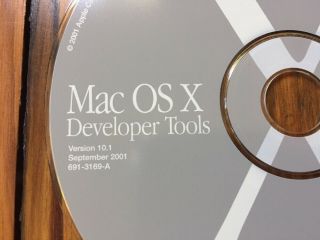 Vintage 2001 Macintosh Mac OS X Version 10.  1 Developer Tools Install CD Disc 2