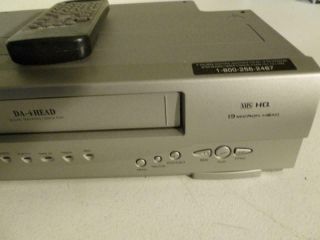 Emerson VCR VHS Player DA - 4 Head 19 Micron Head HQ with Remote EWV404 3
