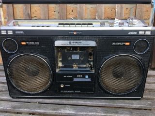 Hitachi Trk - 8080e Vintage Ghettoblaster Boombox Radio Cassette Spares/repair