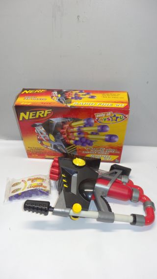 Vintage Nerf Rapid Fire 20 Gun Open Box Larami Toys R Us Exclusive