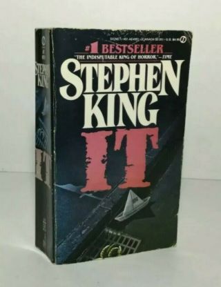It By Stephen King Paperback Vintage Cover 1987 Horror 1st Signet 7th Printing
