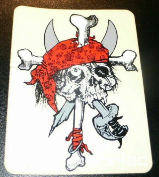 Vintage 1986 Zorlac Pirate Skull & Crossbones