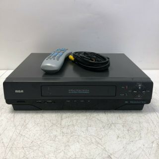 Rca Vr501a Vcr 4 Head Vhs Player W/remote & Av Cables And