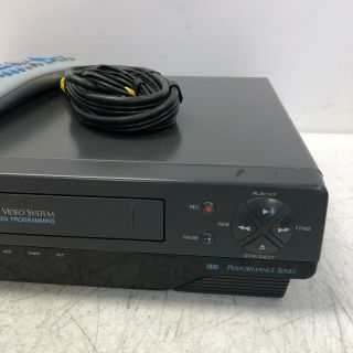 RCA VR501A VCR 4 Head VHS Player w/Remote & AV Cables and 3