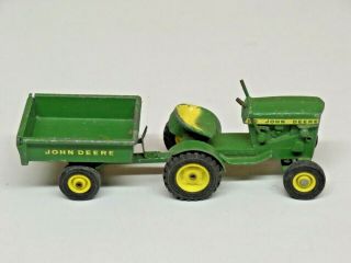Vintage Ertl John Deere Lawn & Garden Tractor & Trailer 110 Toy Diecast Usa