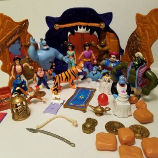 Disney Aladdin Cave Of Wonders Action Figure Play Set Jasmine Incomplete Tv Vtg