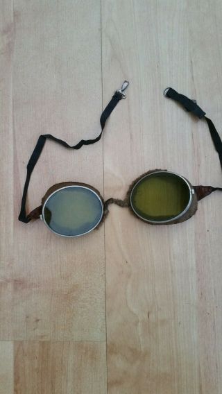 1920s Vintage Militaria Flying Or Motorcycle Goggles Steam Punk