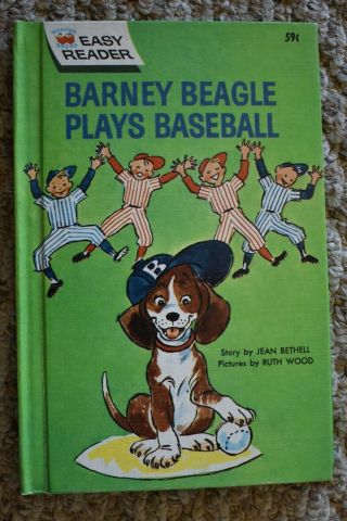 Barney Beagle Plays Baseball Wonder Book Easy Reader Hb 1963