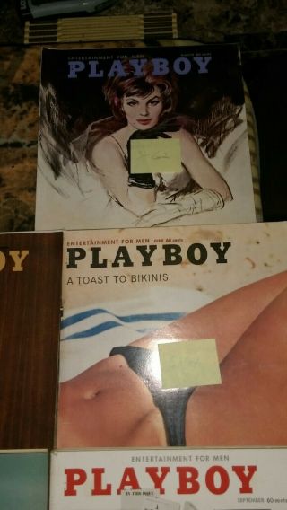 1962 Vintage Playboy Magazines,  Set of 10 With Centerfolds Intact 3