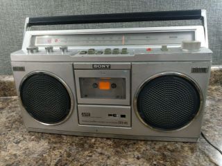 Vintage Sony CFS - 45 FM/AM Stereo Cassette - Corder Ghetto Blaster Boom Box 3