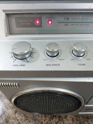 Vintage Sony CFS - 45 FM/AM Stereo Cassette - Corder Ghetto Blaster Boom Box 4