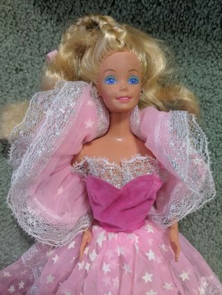 Dream Glow Pink Stars Glow In Dark Barbie (No Package) Vintage 1985 2
