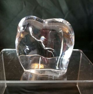 Vintage Baccarat Crystal Elephant Sculpture Paperweight - Modern Design - Signed
