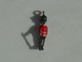 Vintage Sterling Silver Enamel Charm English Queen 
