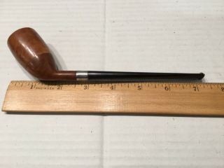 Vintage Briar Pipe With Sterling Silver Band,  Unsmoked