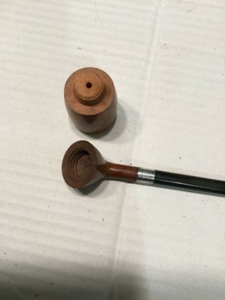 Vintage Briar Pipe with Sterling Silver Band,  Unsmoked 3