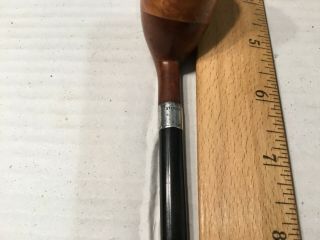 Vintage Briar Pipe with Sterling Silver Band,  Unsmoked 5