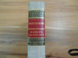Classics Club Vintage Book Meditations Marcus Aurelius 1945 Hardcover