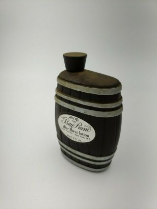 Vintage Avon Bay Rum After Shave Lotion 8 Oz.  Barrel Bottle 1/2 Full 1965 - 67
