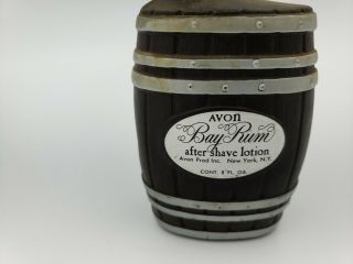 Vintage Avon Bay Rum After Shave Lotion 8 Oz.  Barrel Bottle 1/2 Full 1965 - 67 2