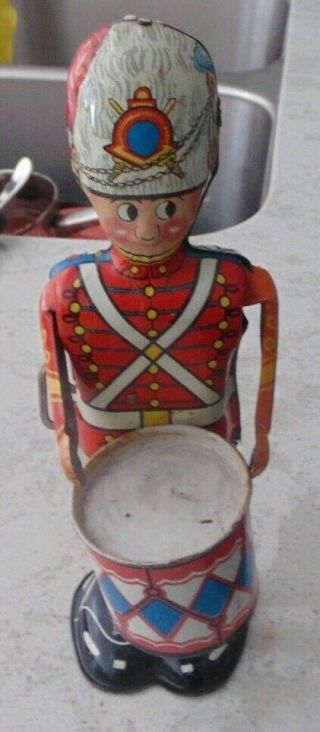 Vintage Marx George The Drummer Boy Wind - Up Marching Band Tin Toy
